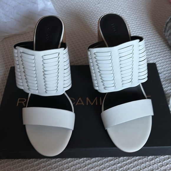 Rebecca Minkoff Open Toe Woven Strap Camila Mule. - Picture 4 of 5